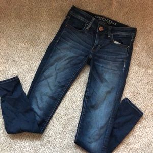 Super low rise AE jeggings